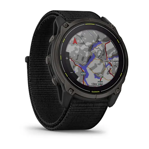 ENDURO 3, CRBN GRY DLC TI W/BLK SPORT LOOP BAND, EMEA 010-02751-01