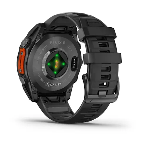 FENIX 8 47MM,AMOLED,GLASS/SS,SLATEGRAY STEEL/BLACK,BLKBND,WW 010-02904-00