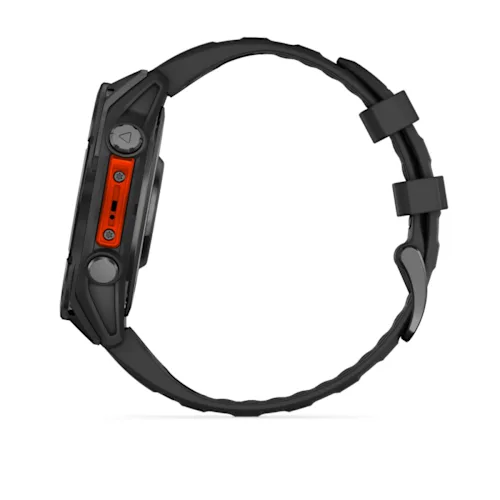 FENIX 8 47MM,AMOLED,GLASS/SS,SLATEGRAY STEEL/BLACK,BLKBND,WW 010-02904-00