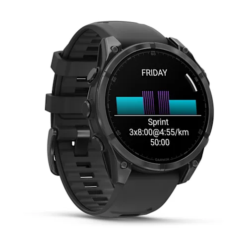 FENIX 8 47MM,AMOLED,GLASS/SS,SLATEGRAY STEEL/BLACK,BLKBND,WW 010-02904-00