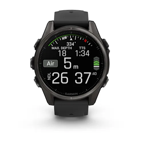 FENIX 8 43MM,AMOLED,SAPH,CRBNGRY TI/BLK,BLK/PEBBLGRYBND,EMEA 010-02903-21