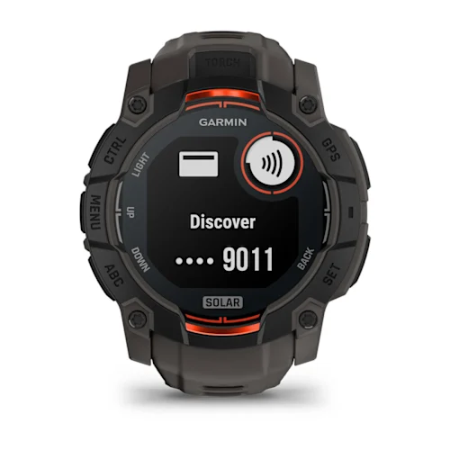 INSTINCT 3,50MM,SOLAR,BLACK BEZEL WITH CHARCOAL BAND,WW 010-02935-00