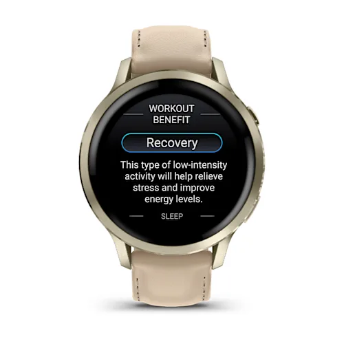 VENU 4 (41MM), GPS, WI-FI, BEIGE W/ LUNAR GOLD + LEATHER, WW 010-03013-03